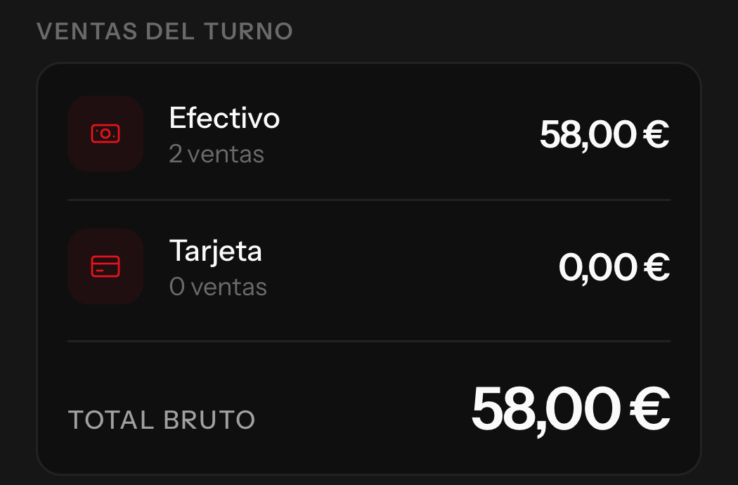 Cierre de caja del POS